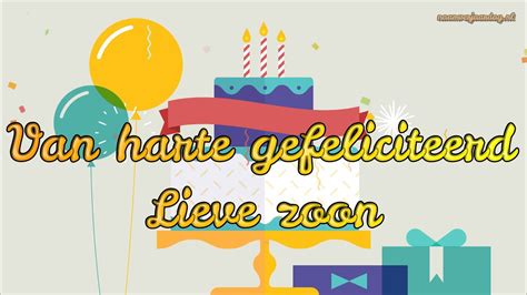 Gefeliciteerd Zoon 🎈 Fijne Verjaardag 🎉 Naamverjaardag Youtube