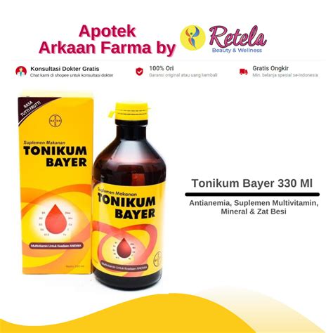 Jual Tonikum Bayer 330 Ml Antianemia Suplemen Multivitamin Mineral