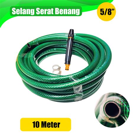 Jual Paket Selang Set Alat Cuci Motor Selang Air Serat Benang Hijau