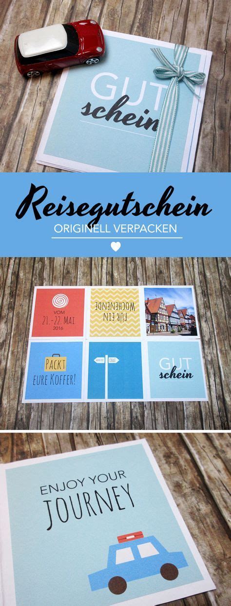 Einen Reisegutschein Originell Verpacken Geschenk E Ideen Gutschein