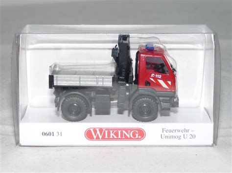 Wiking Unimog U Mit Ladekran Feuerwehr Neu Ovp