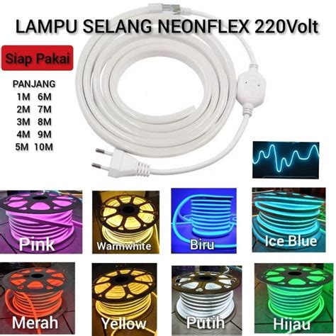 Jual Paket Lampu LED Strip Neon Flex Fleksibel AC 220V Lengkap