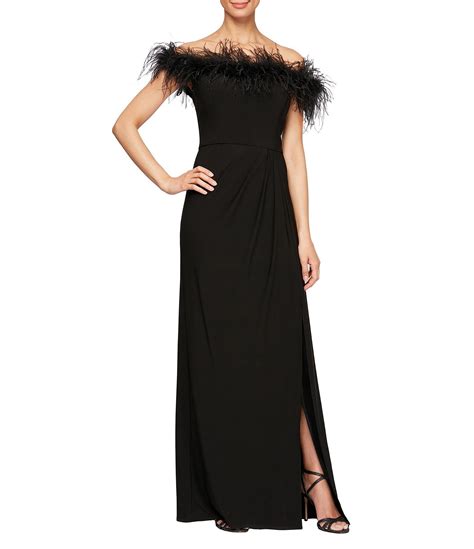 Evening Gowns With Feathers