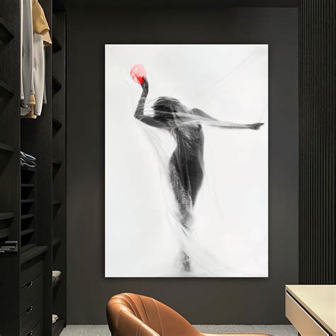 Sexy Woman Silhouette Canvas Painting Nude Woman Wall Art E Inspire