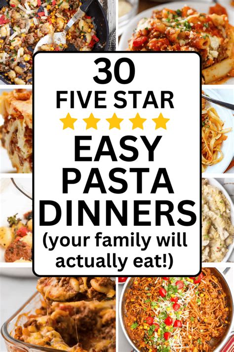 30 Quick And Easy Weeknight Pasta Dinner Ideas Perfect For Picky Eaters