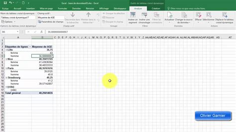 Excel Tableaux Et Graphiques Croisés Dynamiques Youtube