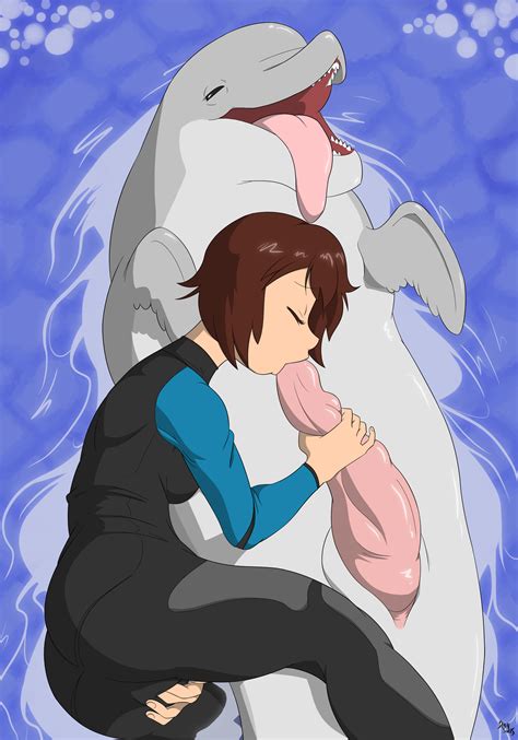 Rule 34 Blowjob Brainsucks Breasts Brown Hair Cetacean Closed Eyes Clothed Clothing Dolphin