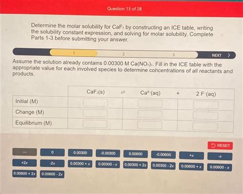 Solved Determine The Molar Solubility For Caf By Chegg