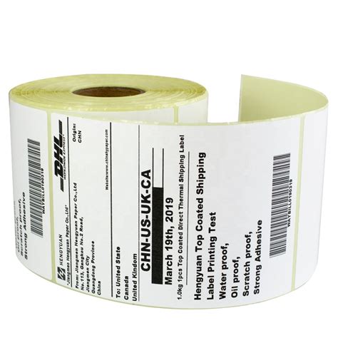 Free Sample Zebra Printing Thermal Labels Direct Thermal Labels Transfer Barcode Label From