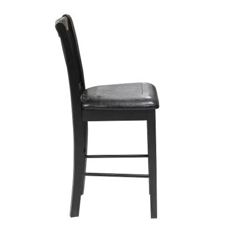 Galena 5-Piece Square Black Wood Top Counter Height Dining Room Set, 1 - Kroger