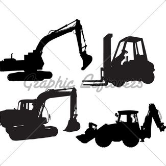 Construction Equipment Silhouette at GetDrawings | Free download