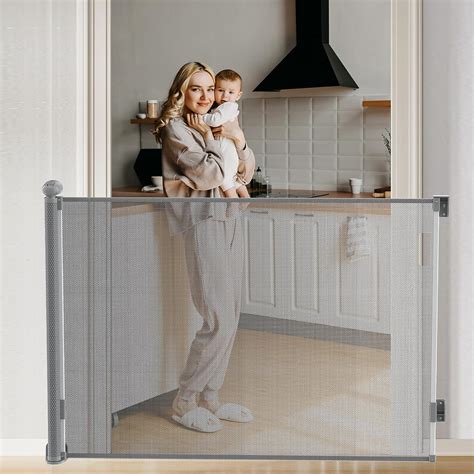 Retractable Baby Gate Mesh Baby Gate Dog Gate 33 Tall