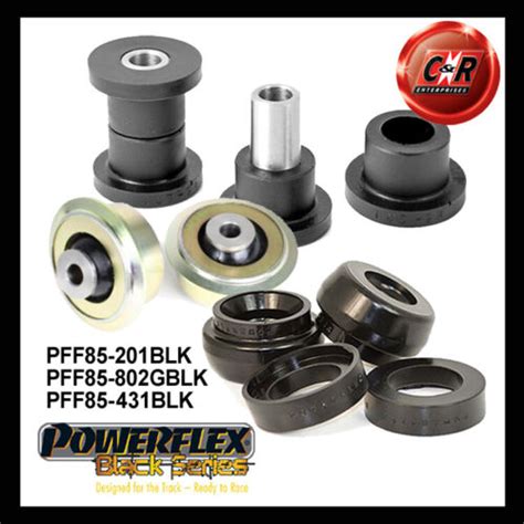 Powerflex Black FrArm 30mm Rr Caster Bushes 10mm Fr TopMnts For Polo5