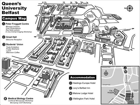 Queens University Belfast Campus Map - Lisburn Road Belfast Northern ...