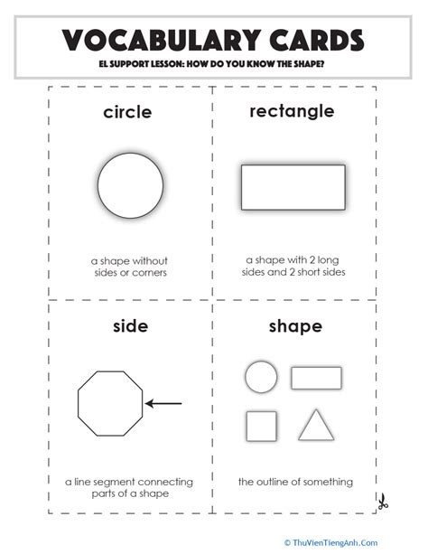 Vocabulary Cards How Do You Know The Shape Thư Viện Tiếng Anh