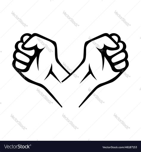 Hand fist cross symbol design Royalty Free Vector Image