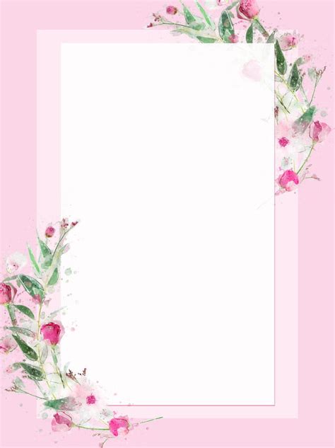 Flowers Pink Border Background Wallpaper Image For Free Download - Pngtree