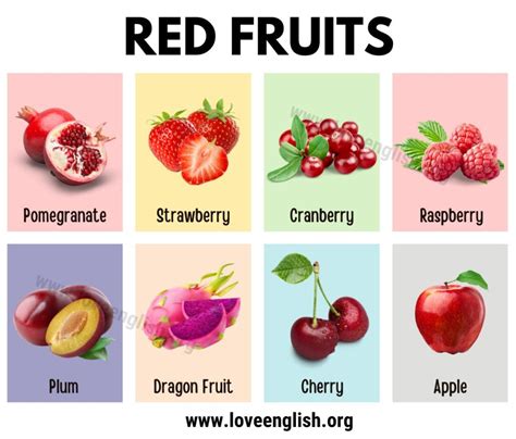 fruits  red colour  martha cannon blog