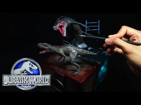 How To Make A Indominus Rex And Mosasaurus Jurassic World Diorama