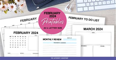 Free February Printable Planner Pages The Authentic Assistant