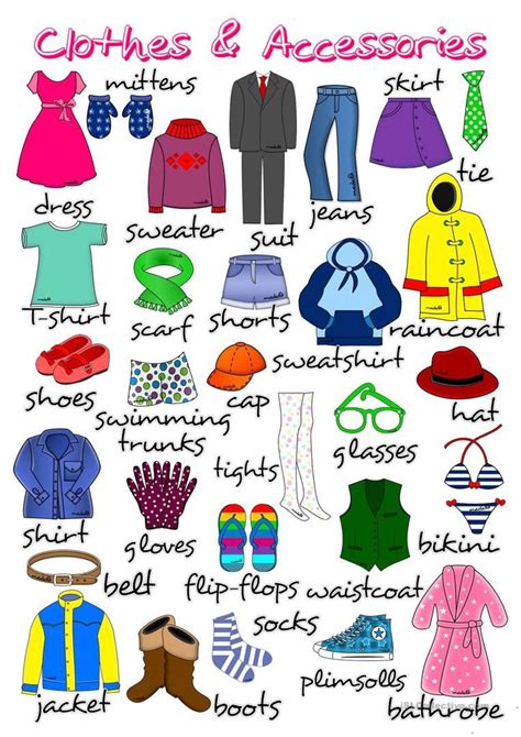 clothes and accessories are shown in this poster