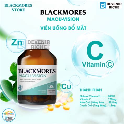 Viên uống bổ mắt Blackmores Macu Vision của Úc Drpharma