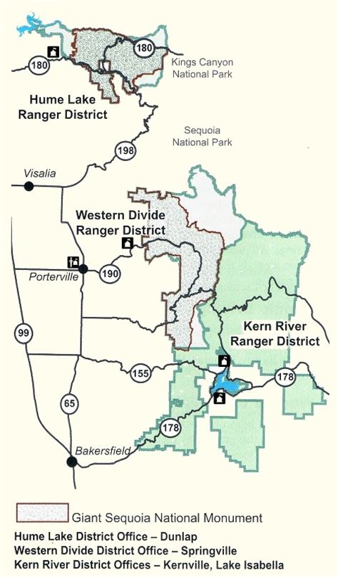 Sequoia National Forest - Districts