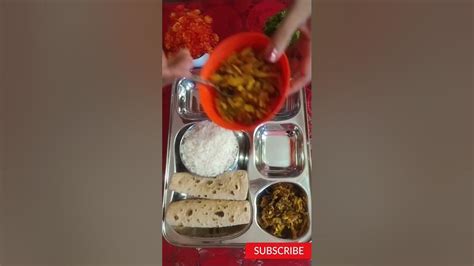 Shorts Desi Veg Lunch Thali Daily Ideas Thali Lunchbox Youtube