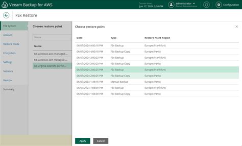 Step 2 Select Restore Point Veeam Backup For AWS Guide