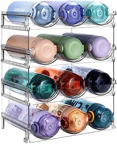 Water Bottle Organizer Stackable Bottle Storage Rack Pack Water