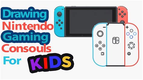 Drawing Nintendo Switchgamepad And Coloring Pages For Kids Youtube