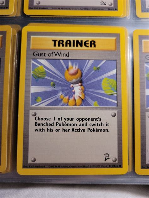 Pokemon Card Game Base Set 2 Gust Of Wind 120 130 EBay