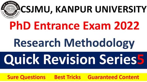 Research Methodology Quick Revision Series CSJMU Kanpur University