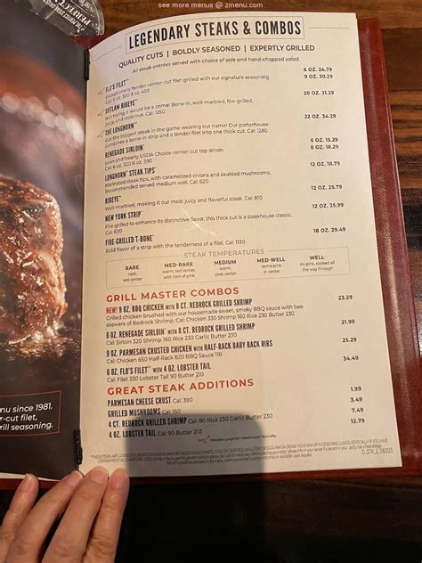 Menu At Longhorn Steakhouse Southington