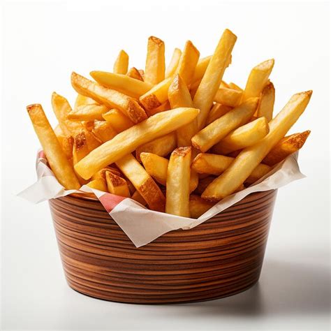 Premium Photo Isolated French Fries In Paper Box On White