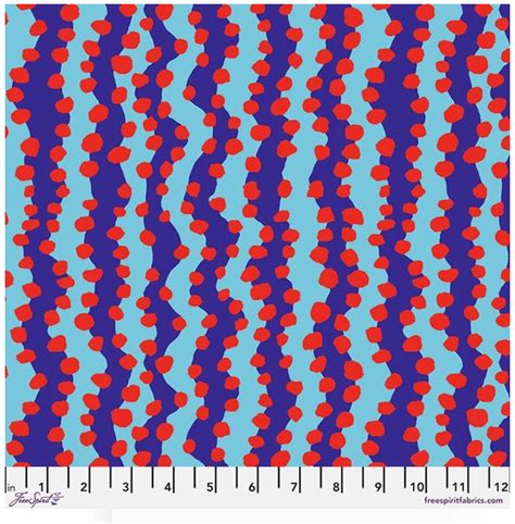 PWBM082 BLUE Kaffe Fassett Collective Bubble Stripe Blue