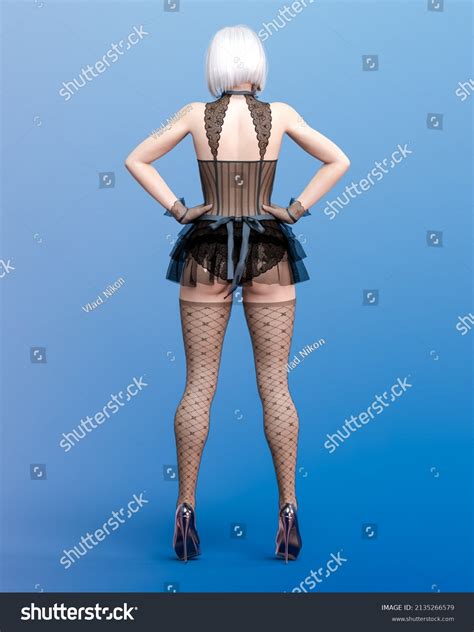 Beautiful Sexy Woman Black Lace Lingerie Stock Illustration Shutterstock
