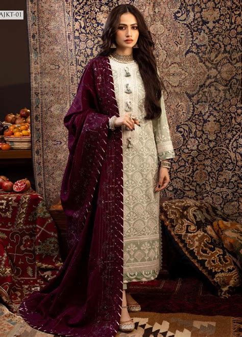 Kashmiri Taanka By Asim Jofa Embroidered Twill Suits Unstitched Piece