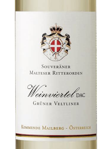 2018 Lenz Moser Souveräner Malteser Ritterorden Grüner Veltliner