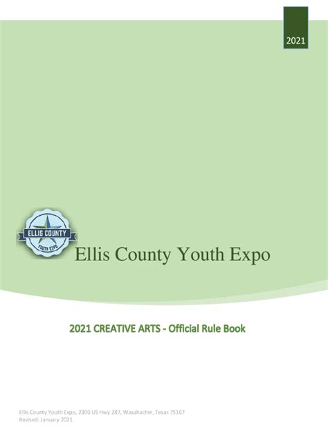 Fillable Online Ellis County Youth Expo Official RULE BOOK Fax Email