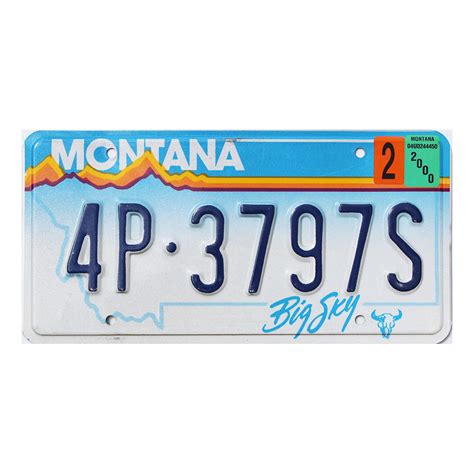 2000 Montana #4P-3797S | Old MT License Plates