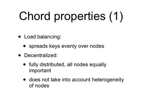 Chord presentation