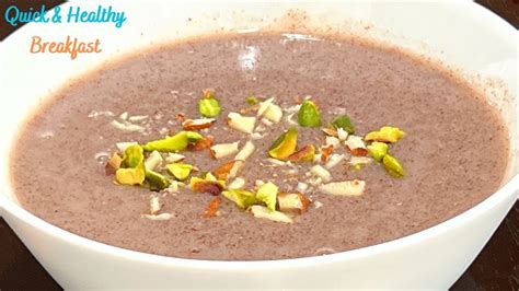 Ragi Malt Recipe Quick And Healthy Breakfast Recipe Ragi Porridge Ragi Java Finger Millet