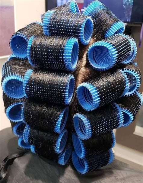 Pin By T Shima On Tightly Wetset Hair Flip Hair Rollers Up Hairstyles