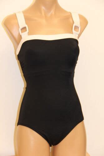 New I N C INC Swimsuit Bikini One Pc Size BLK White EBay