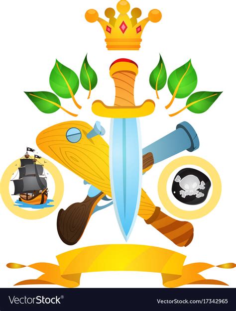 Sketch Of Tattoo With Daggers A Crown Royalty Free Vector