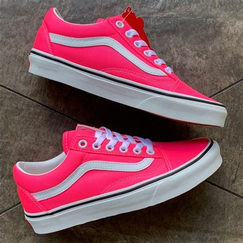 Vans Shoes Vans Old Skool Neon Knockout Pinktrue White Wmns Poshmark