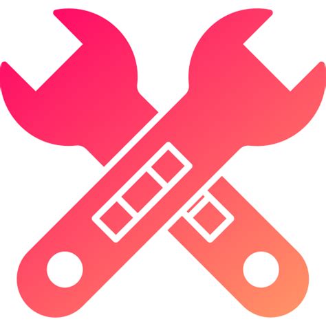 Cross Wrench Generic gradient fill icon