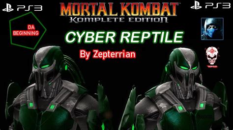 PS3 Mortal Kombat 9 Komplete Edition Cyber Reptile MOD By