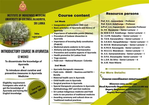 Introductory Course In Ayurveda To Disseminate The Knowledge Of